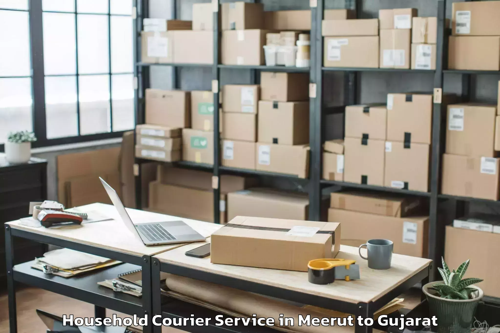 Affordable Meerut to Mundra Household Courier